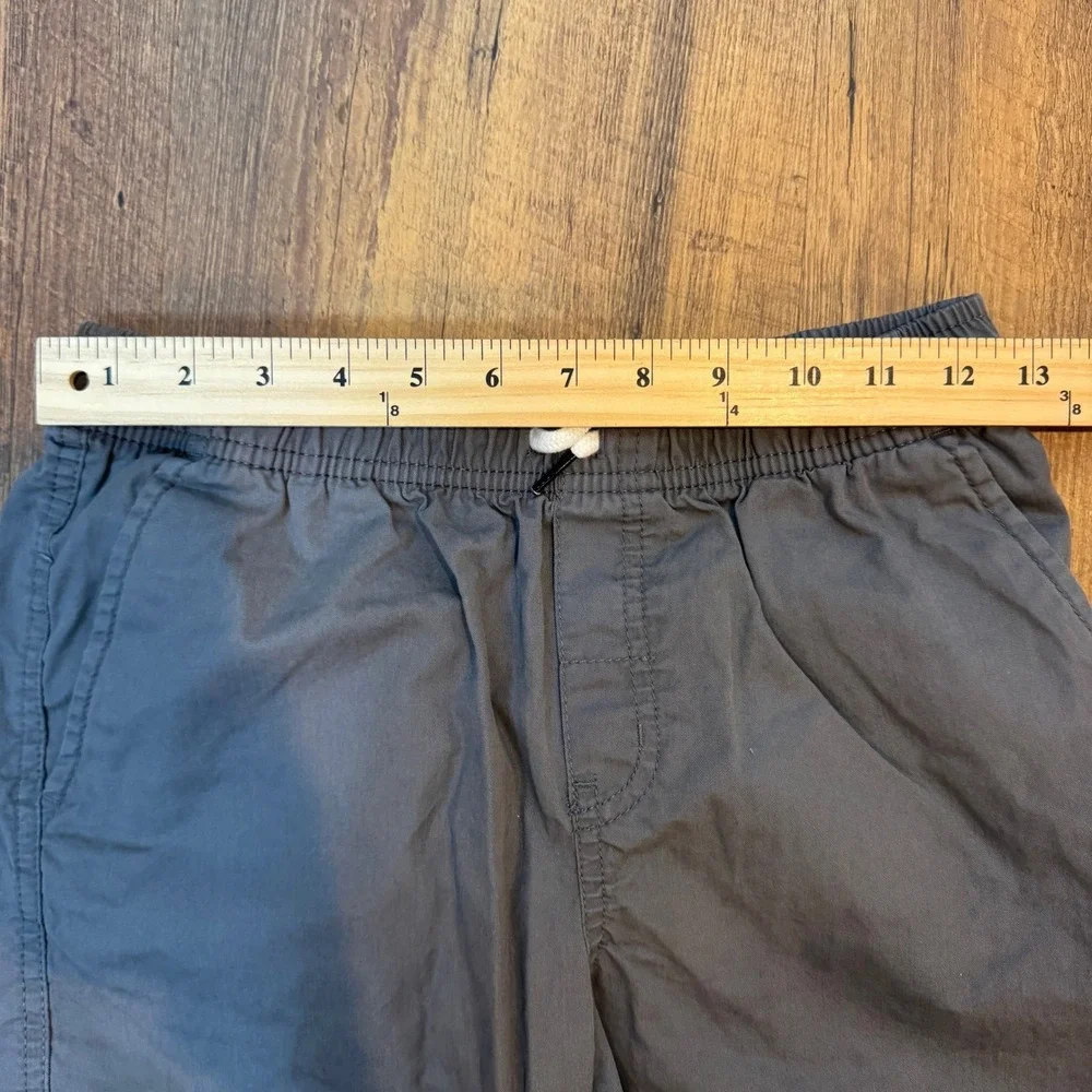 Cat & Jack Boys Gray Chino Shorts Boys L 12/14 Elastic Waist Cotton Twill Summer
